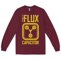 Burgundy Back to the future flux capacitor Long Sleeve Tee - artisFamous