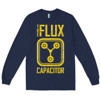 Navy Back to the future flux capacitor Long Sleeve Tee - artisFamous