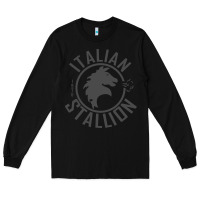 Black Italian Stallion Long Sleeve Tee - artisFamous