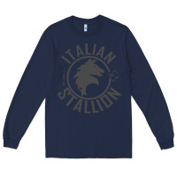 Navy Italian Stallion Long Sleeve Tee - artisFamous