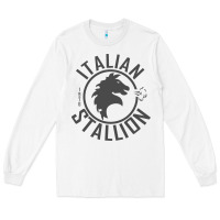 White Italian Stallion Long Sleeve Tee - artisFamous