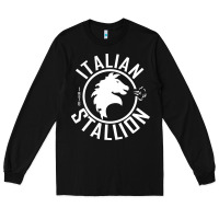 Black Italian Stallion Long Sleeve Tee - artisFamous
