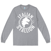 Heather Grey Italian Stallion Long Sleeve Tee - artisFamous