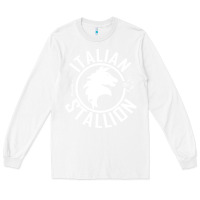 White Italian Stallion Long Sleeve Tee - artisFamous