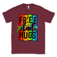 Burgundy free dad hugs Classic Tee - OliviaCreatesArt