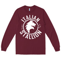 Burgundy Italian Stallion Long Sleeve Tee - artisFamous