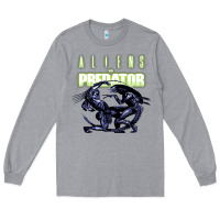 Heather Grey Predator Alien Long Sleeve Tee - artisFamous