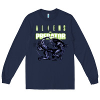 Navy Predator Alien Long Sleeve Tee - artisFamous