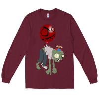 Burgundy Plants vs. Zombies Long Sleeve Tee - artisFamous