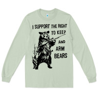 Matcha bear arms 2nd amendment funny hunting Long Sleeve Tee - artisFamous