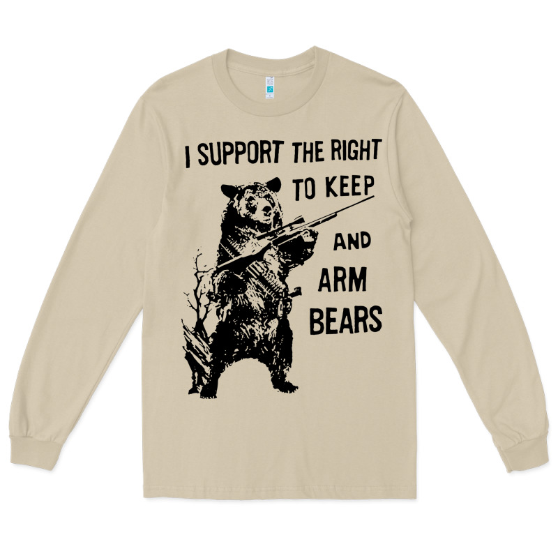Bear Arms 2nd Amendment Funny Hunting Long Sleeve Tee by artisFamous | Teevron