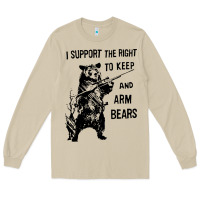Mushroom bear arms 2nd amendment funny hunting Long Sleeve Tee - artisFamous