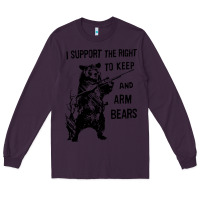 Plum bear arms 2nd amendment funny hunting Long Sleeve Tee - artisFamous