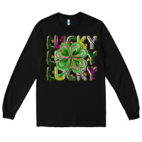 Black Lucky Long Sleeve Tee - CowhideDigitalArt