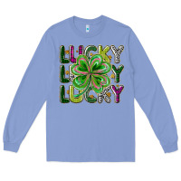 Colony Blue Lucky Long Sleeve Tee - CowhideDigitalArt