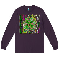 Plum Lucky Long Sleeve Tee - CowhideDigitalArt