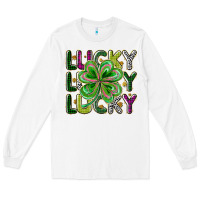 White Lucky Long Sleeve Tee - CowhideDigitalArt