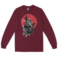 Burgundy Soul of Samurai Long Sleeve Tee - artisFamous