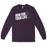 Plum run for your life Long Sleeve Tee - artisFamous