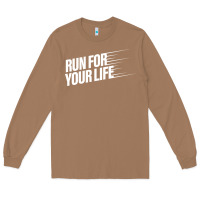 Toasted Coconut run for your life Long Sleeve Tee - artisFamous