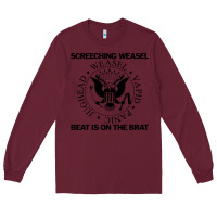Burgundy Screeching Weasel Beat Is On The Brat Long Sleeve Tee - artisFamous