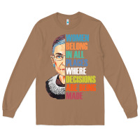 Toasted Coconut women belong in all places r.u.th bader gins.burg r.b.g t shirt Long Sleeve Tee - artisFamous