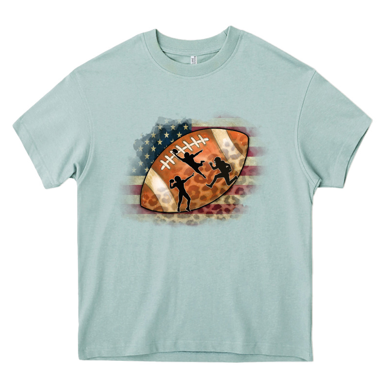 American Football Flag Players Heavy Core Tee by CowCowDesign | Teevron