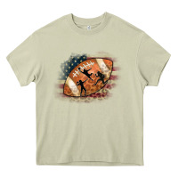 Mossy American Football Flag Players Heavy Core Tee - CowCowDesign