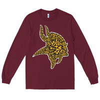 Burgundy Viking Style Long Sleeve Tee - artisFamous