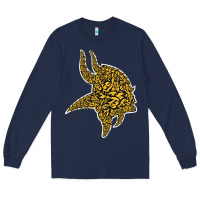 Navy Viking Style Long Sleeve Tee - artisFamous