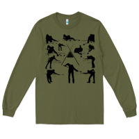 Army Green billiards Long Sleeve Tee - artisFamous