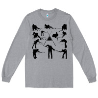 Heather Grey billiards Long Sleeve Tee - artisFamous