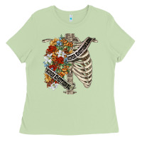 Matcha kinda emotionless kinda emotional skeleton chest Ladies Tee - FaDigitalArtStudio