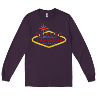 Plum Welcome to Fabulous Las Vegas Nevada Long Sleeve Tee - artisFamous
