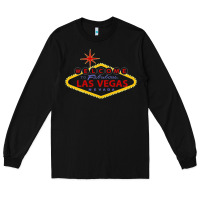 Black Welcome to Fabulous Las Vegas Nevada Long Sleeve Tee - artisFamous