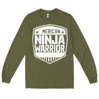 Army Green american ninja warrior Long Sleeve Tee - artisFamous