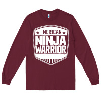 Burgundy american ninja warrior Long Sleeve Tee - artisFamous