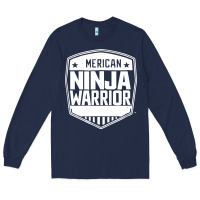Navy american ninja warrior Long Sleeve Tee - artisFamous