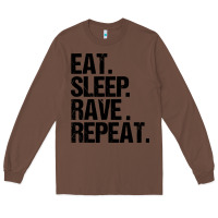 Chestnut eat sleep rave repeat Long Sleeve Tee - artisFamous