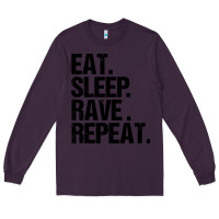 Plum eat sleep rave repeat Long Sleeve Tee - artisFamous