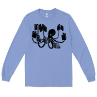Colony Blue Octopus Long Sleeve Tee - artisFamous