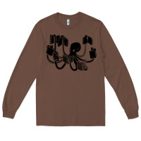 Chestnut Octopus Long Sleeve Tee - artisFamous