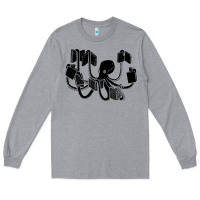 Heather Grey Octopus Long Sleeve Tee - artisFamous