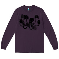 Plum Octopus Long Sleeve Tee - artisFamous