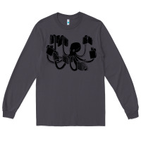 Smoke Octopus Long Sleeve Tee - artisFamous