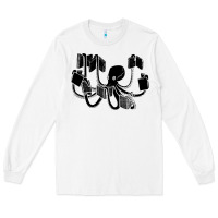 White Octopus Long Sleeve Tee - artisFamous