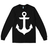 Black preppy nautical anchor Long Sleeve Tee - artisFamous