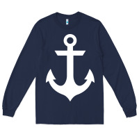 Navy preppy nautical anchor Long Sleeve Tee - artisFamous