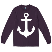 Plum preppy nautical anchor Long Sleeve Tee - artisFamous