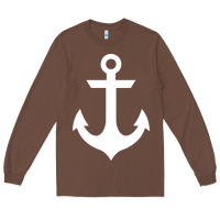 Chestnut preppy nautical anchor Long Sleeve Tee - artisFamous